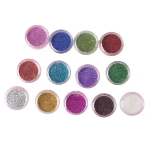 12 Pack Mixed Glitter Eye Shadow Powder Loose Pearl Makeup Pigment Glitter Eyeshadow Powder Makeup Fine Set Random