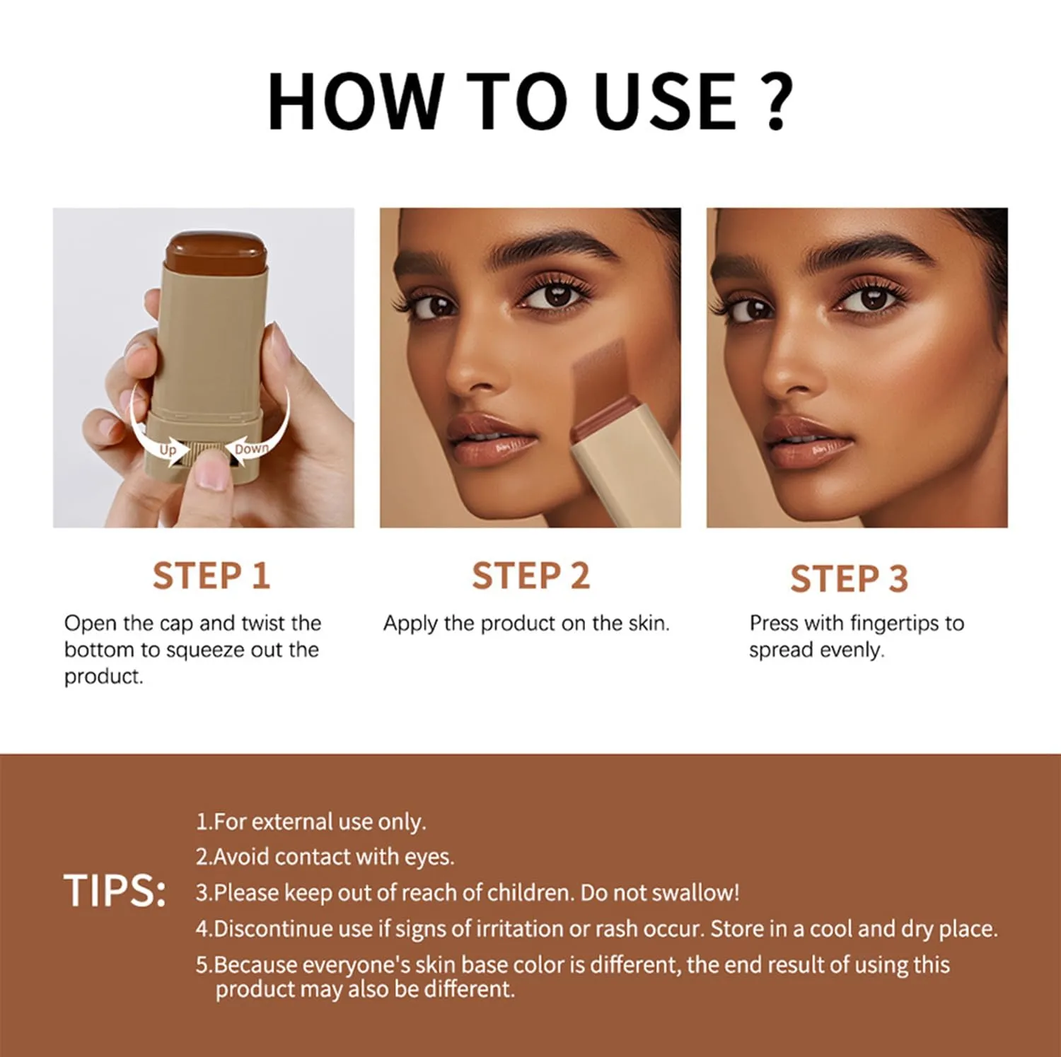 2 Pcs Foundation Stick Beauty Balm Serum Boosted Skin Tint Solid Tinted Moisturizing Serum Contour Stick Foundation for Women Natural Finish Makeup (#04, 0.63 OZ)