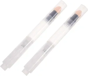 2pcs Refillable Powder Press Applicator Pens with Sponge Tip Multi-functional Makeup Tool for Loose Powder Blush and Foundation Travel-friendly Design