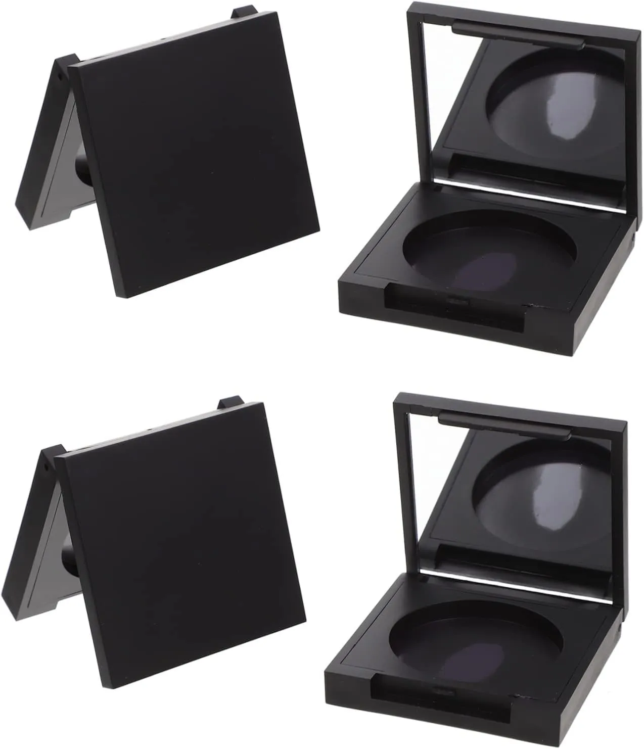4pcs Blush Box Eyeshadow Box Refillable Eyeshadow Makeup Pallet Eyeshadow Powder Clear Empty Eyeshadow Organizer Blush Case Empty Highlighter Case Square Eyeshadow Palette Plastic, QUA031DUU23IY00GMEYF