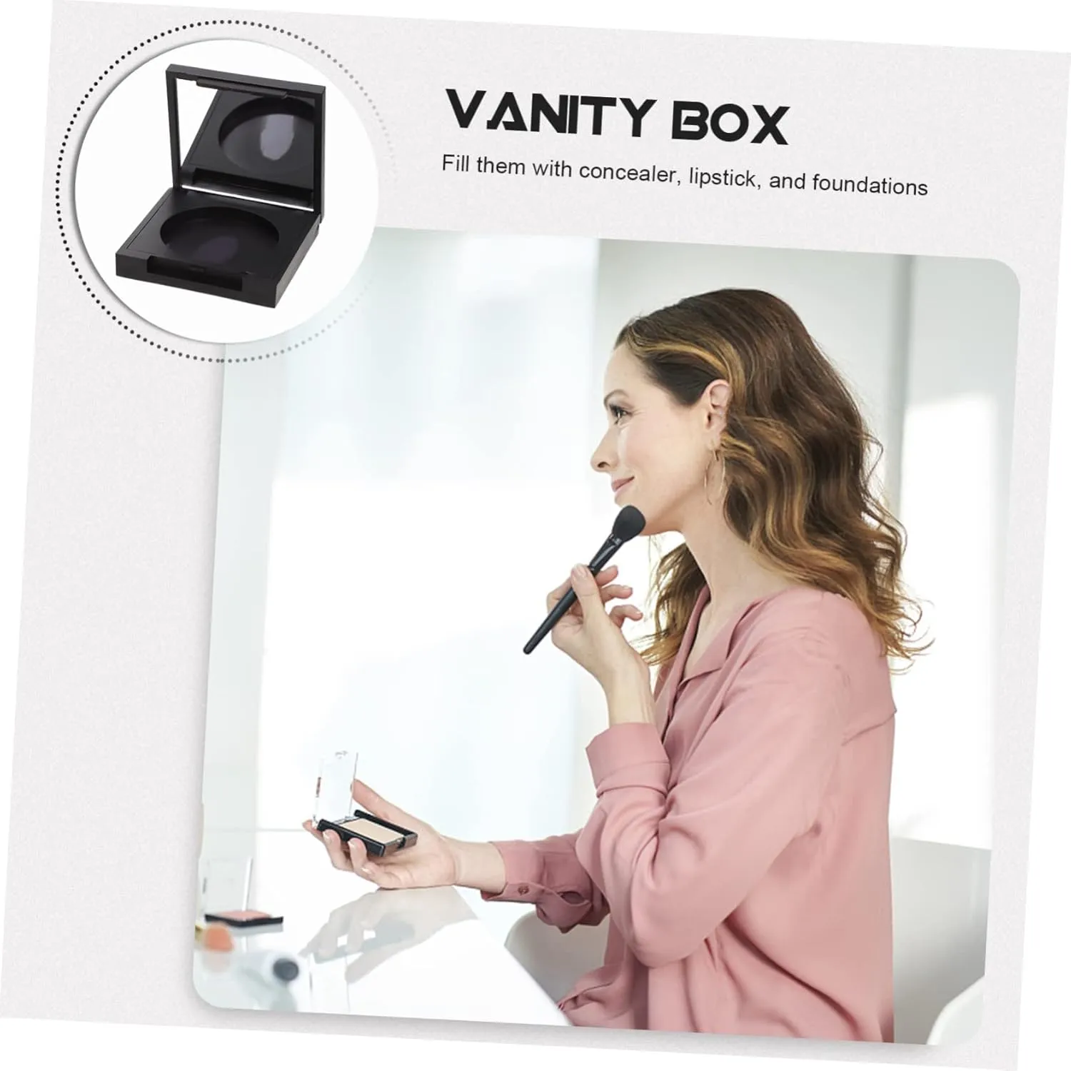 4pcs Blush Box Eyeshadow Box Refillable Eyeshadow Makeup Pallet Eyeshadow Powder Clear Empty Eyeshadow Organizer Blush Case Empty Highlighter Case Square Eyeshadow Palette Plastic, QUA031DUU23IY00GMEYF