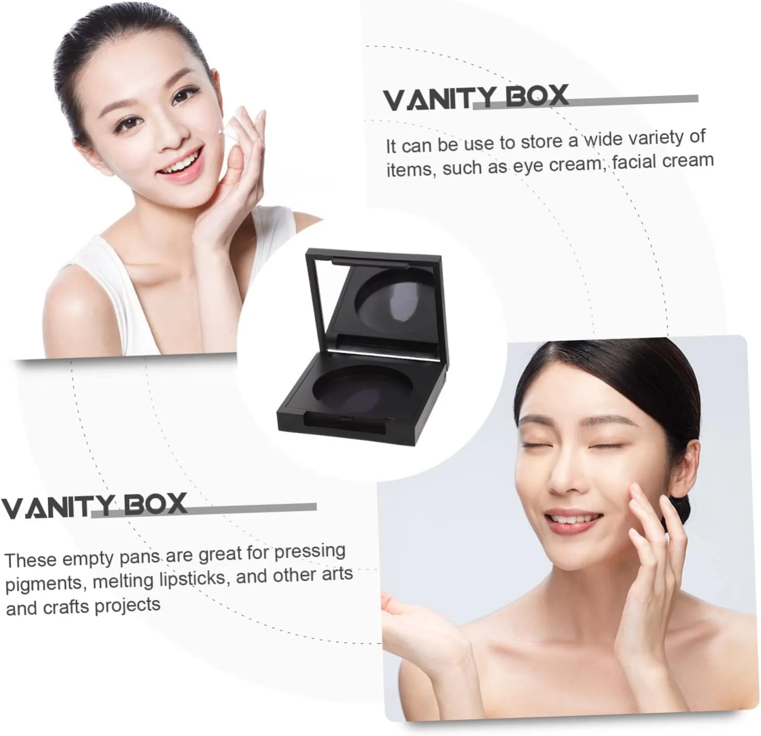 4pcs Blush Box Eyeshadow Box Refillable Eyeshadow Makeup Pallet Eyeshadow Powder Clear Empty Eyeshadow Organizer Blush Case Empty Highlighter Case Square Eyeshadow Palette Plastic, QUA031DUU23IY00GMEYF