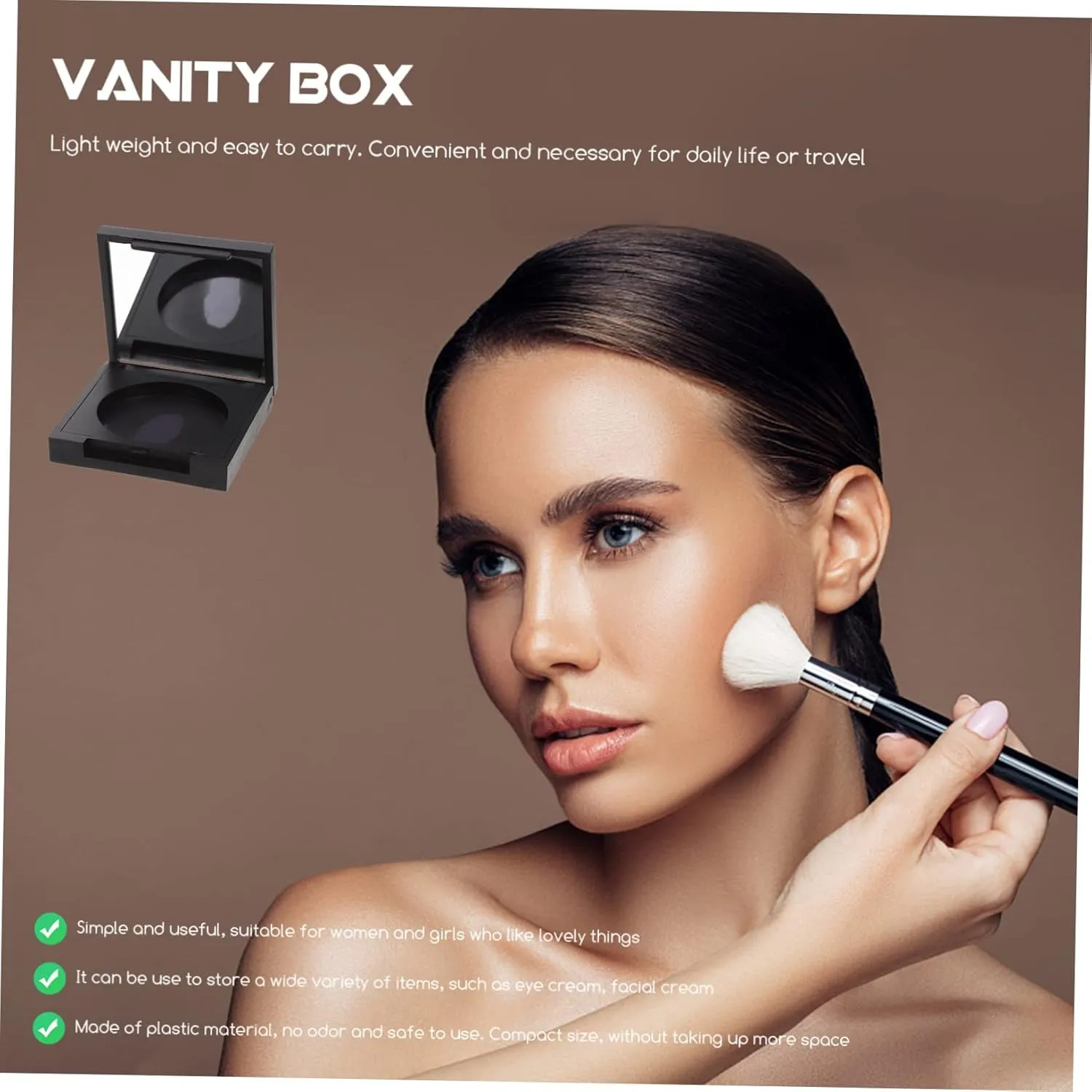 4pcs Blush Box Eyeshadow Box Refillable Eyeshadow Makeup Pallet Eyeshadow Powder Clear Empty Eyeshadow Organizer Blush Case Empty Highlighter Case Square Eyeshadow Palette Plastic, QUA031DUU23IY00GMEYF
