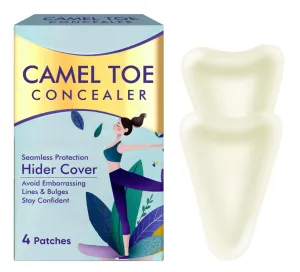 Camel Toe Concealer, 4 Pcs Invisible & Reusable Camel Toe Preventer, Silicone Cameltoe Concealer, Seamless & Traceless Camel Toe Stopper, for Bikini, Swimsuit, Leggings, Yoga Pants