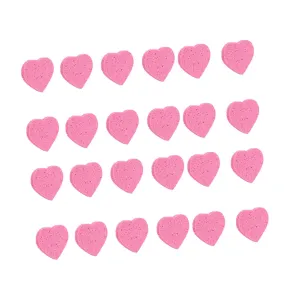 Hemoton 32pcs Heart-shape Face Cleaning Pads Makeup Tool for Daily Cleansing Makeup Removal Soft Exfoliating for Face Body for Hard Reach Areas for All Skin Types