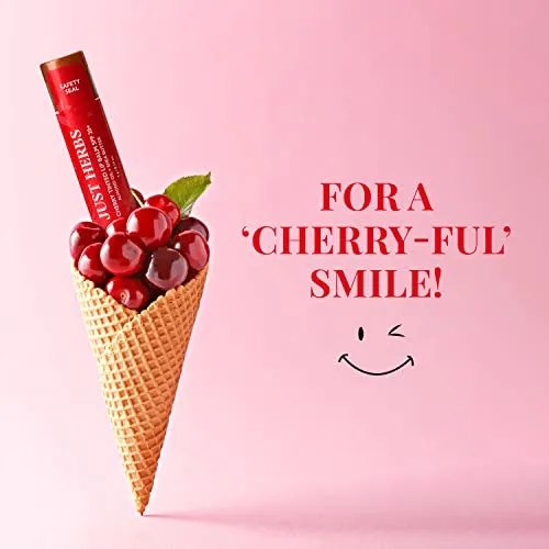 Just Herbs Tinted Lip Balm for Men and Women with SPF 20  for Dark Lips to Lighten 4 g (Cherry)