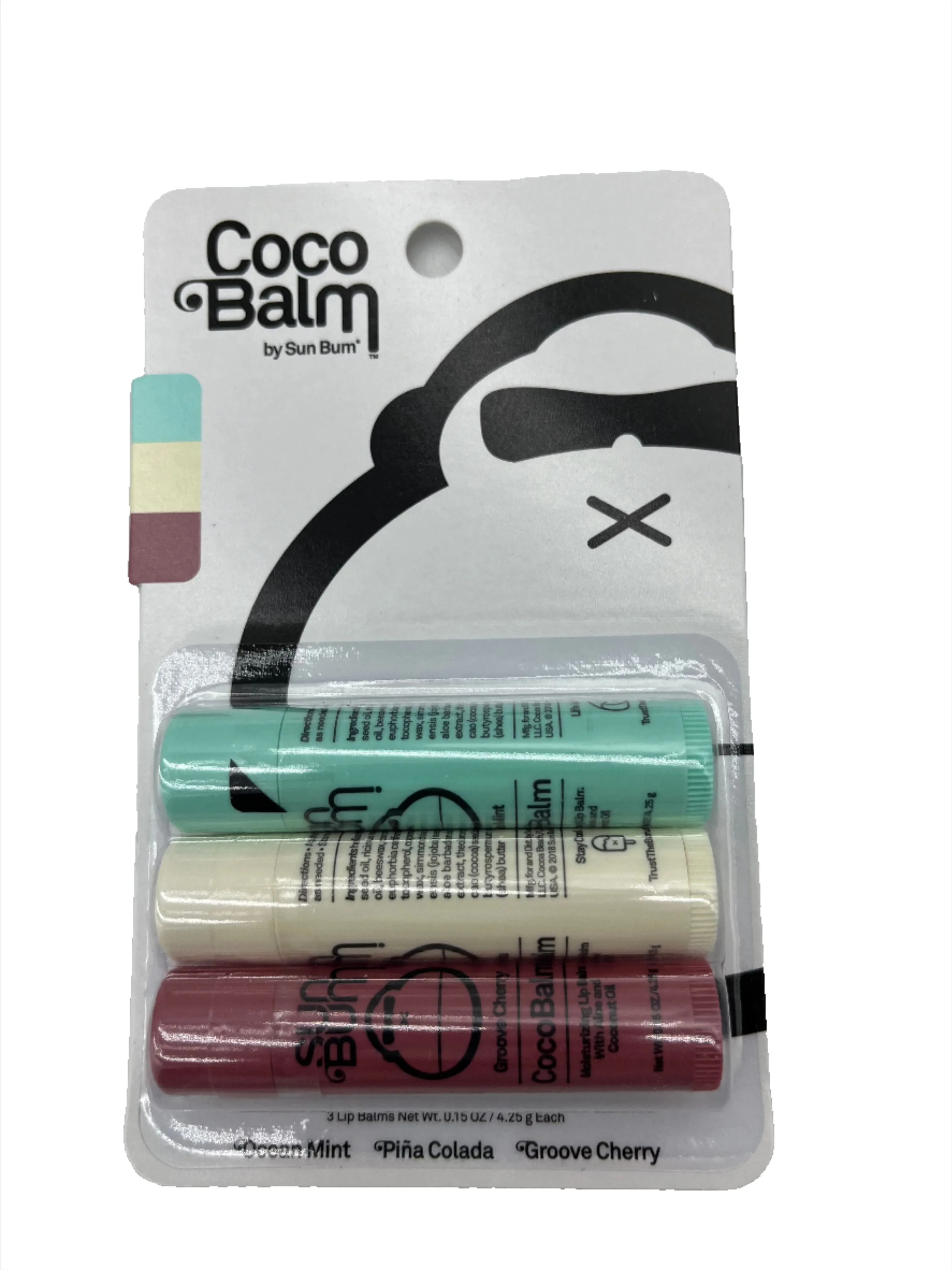 Lip Balm, Sun Bum Coco Balm Pack of 3 Lip Balms- Package of 6 three packs