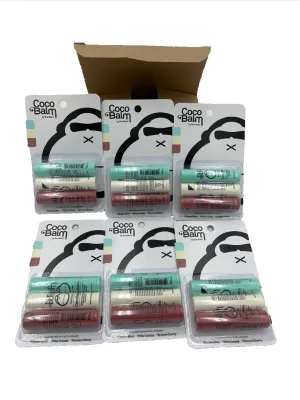 Lip Balm, Sun Bum Coco Balm Pack of 3 Lip Balms- Package of 6 three packs