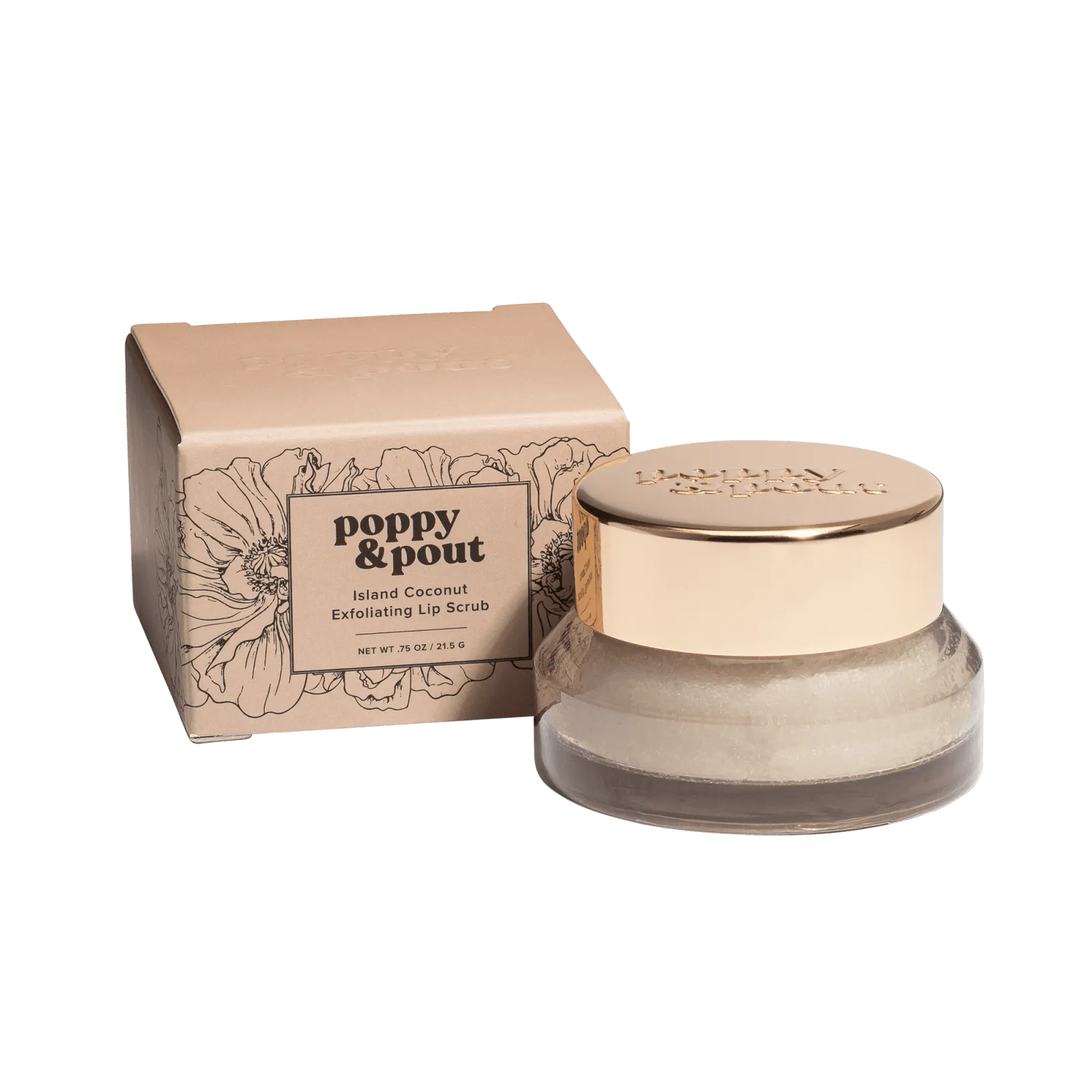 Poppy & Pout Lip Scrub Island Coconut